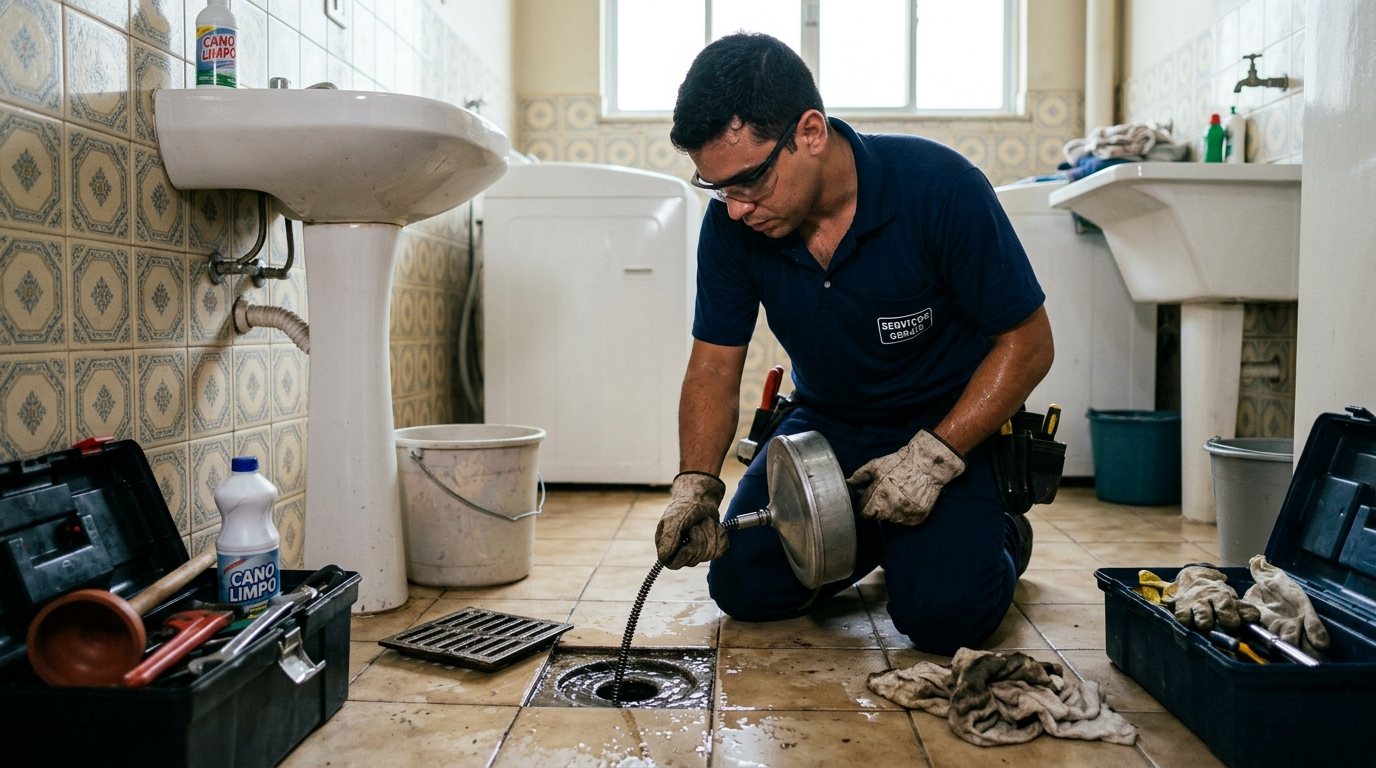 Desentupimento residencial de ralo em Vila Velha-ES